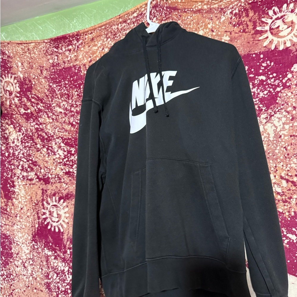 Nike Dark Gray Hoodie with White Logo
